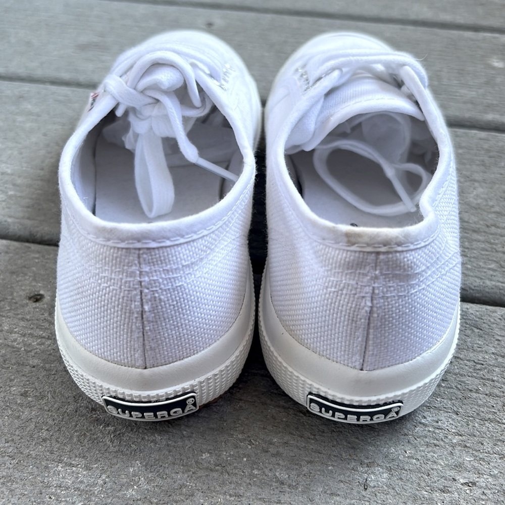 SUPERGA Cotu In White Lace Up Sneaker Size 36 - Picture 9 of 16